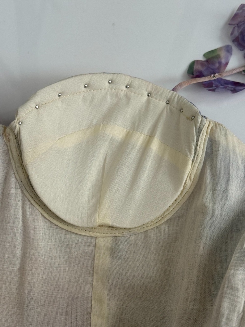 Zimmermann Hydrangea Corset Midi Dress | Purple Floral Linen Silk - Picture 6 of 9